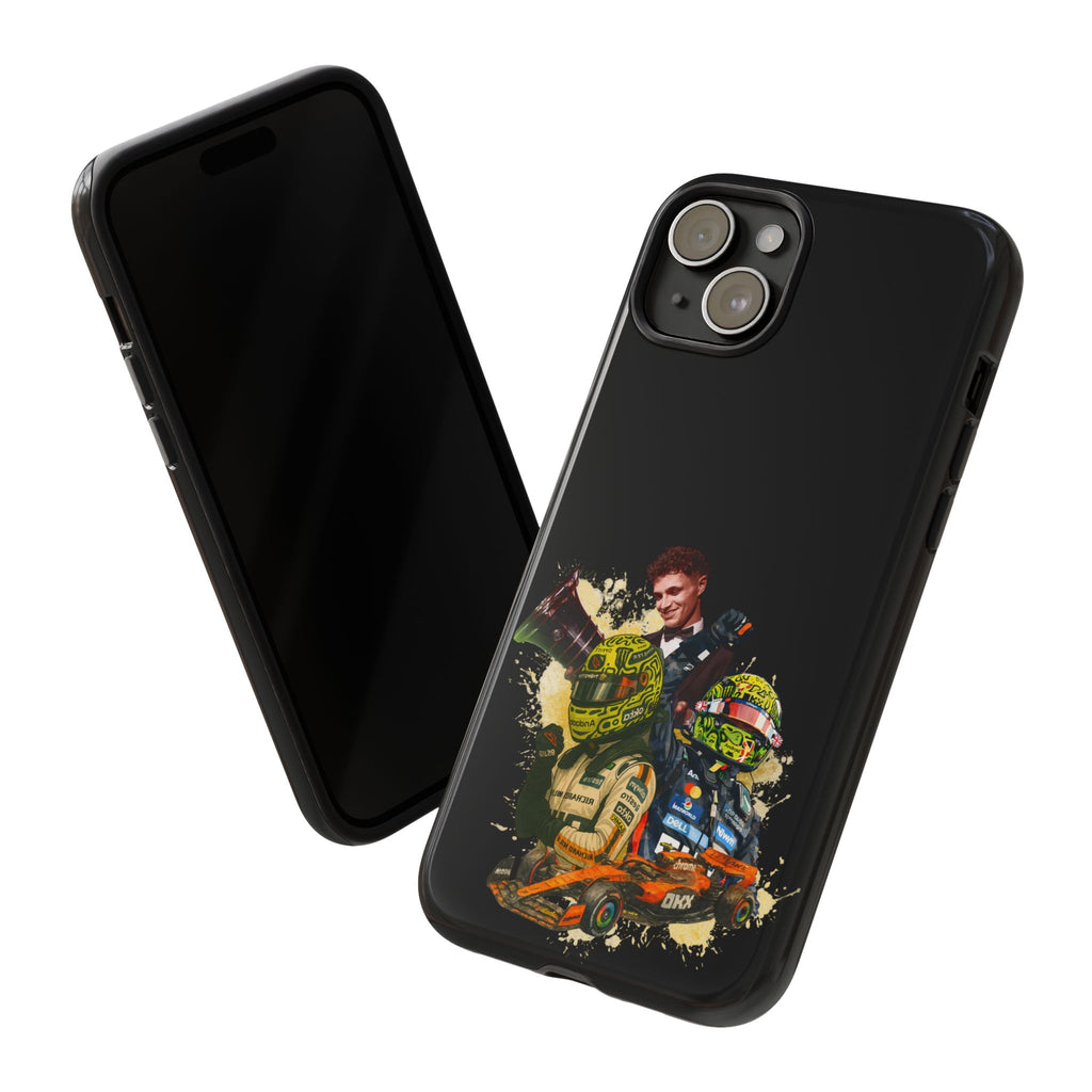 Racing Legends Phone Case — Motorsport Helmet & Driver Collage Tough Protective Cover