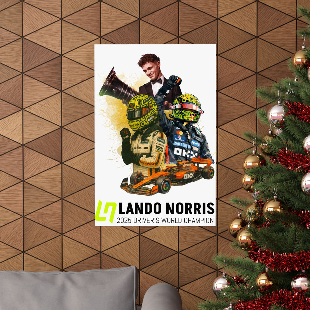 Lando Norris Championship Matte Poster — Mclaren Driver
