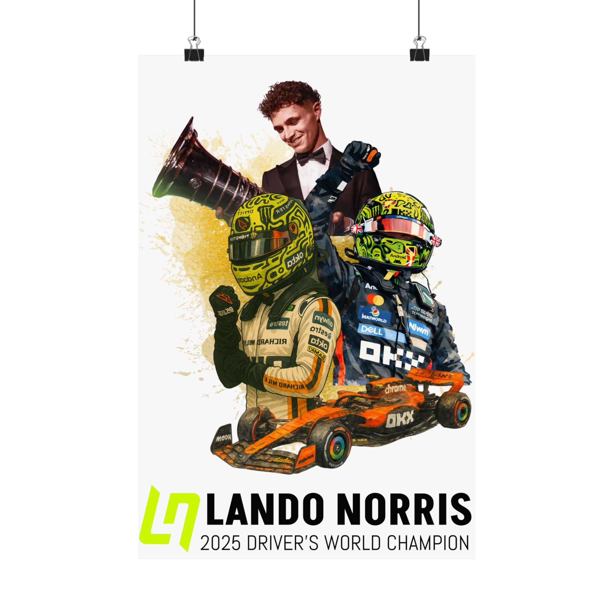 Lando Norris Championship Matte Poster — Mclaren Driver