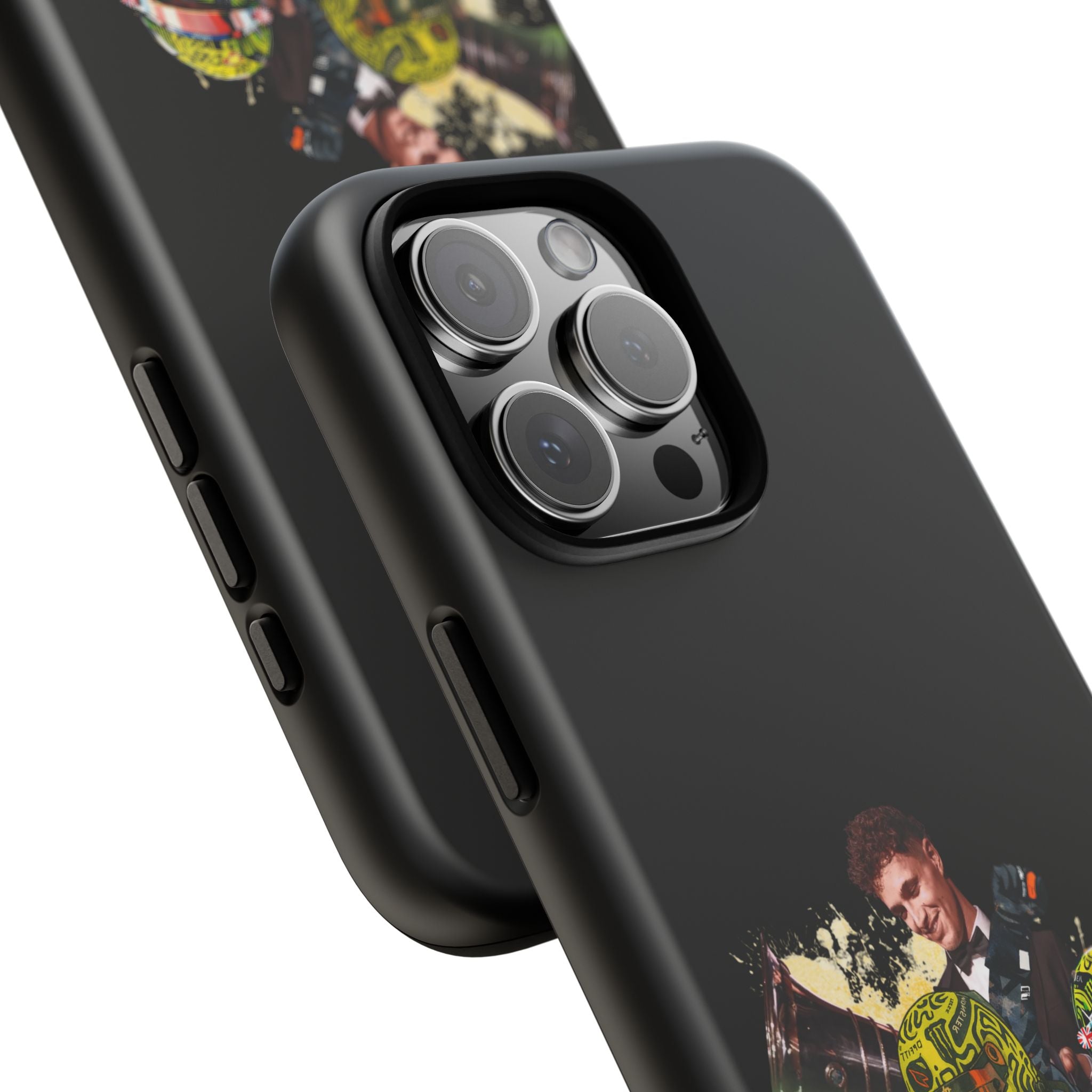 Racing Legends Phone Case — Motorsport Helmet & Driver Collage Tough Protective Cover