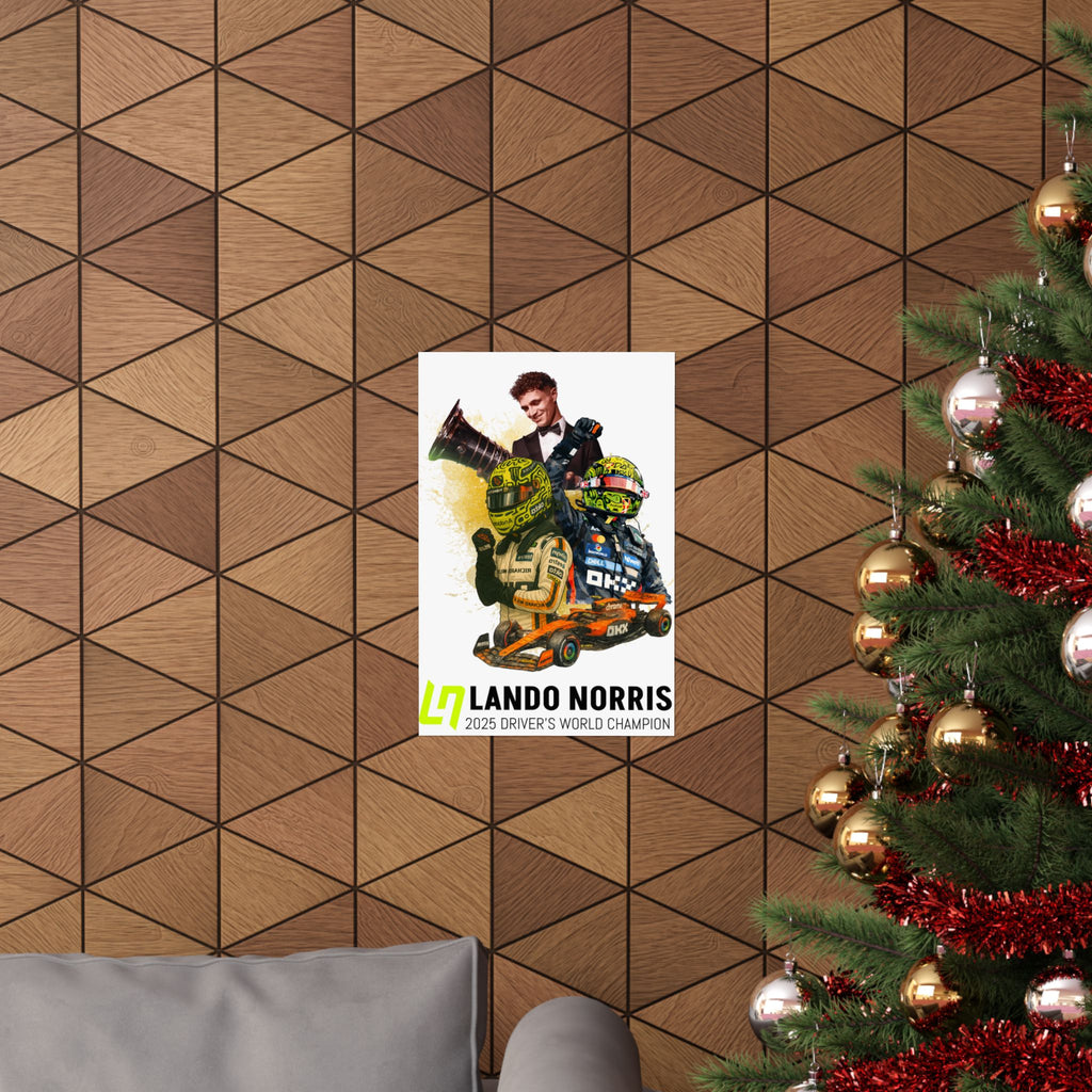 Lando Norris Championship Matte Poster — Mclaren Driver