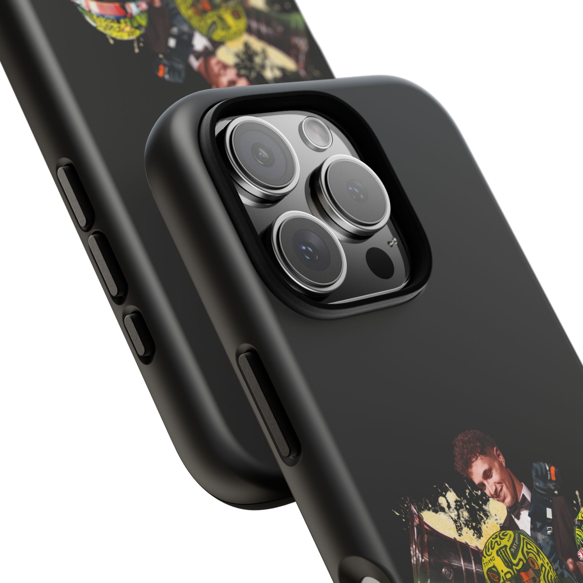 Racing Legends Phone Case — Motorsport Helmet & Driver Collage Tough Protective Cover