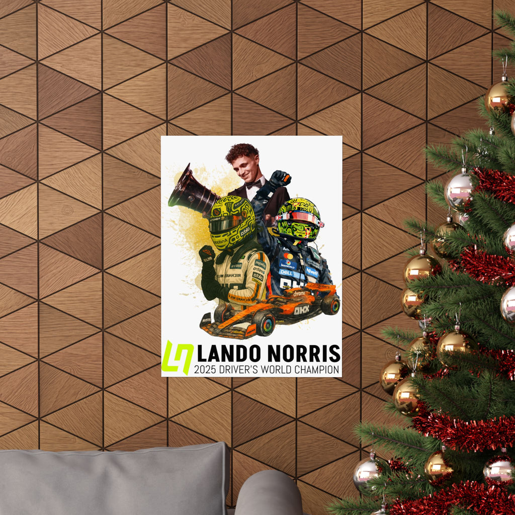 Lando Norris Championship Matte Poster — Mclaren Driver