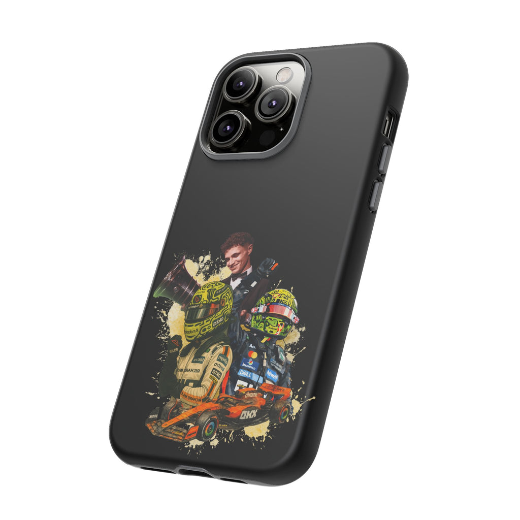 Racing Legends Phone Case — Motorsport Helmet & Driver Collage Tough Protective Cover