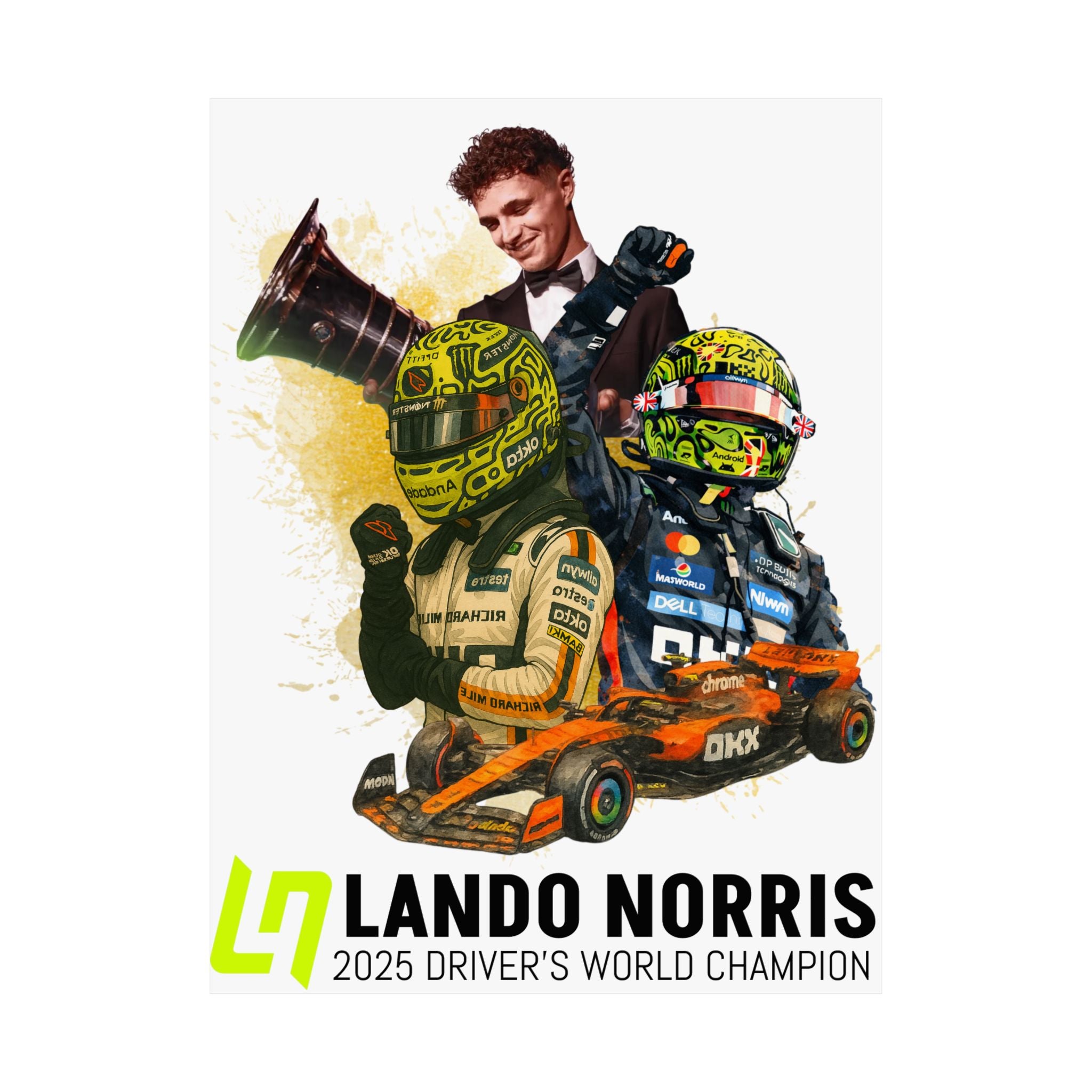 Lando Norris Championship Matte Poster — Mclaren Driver