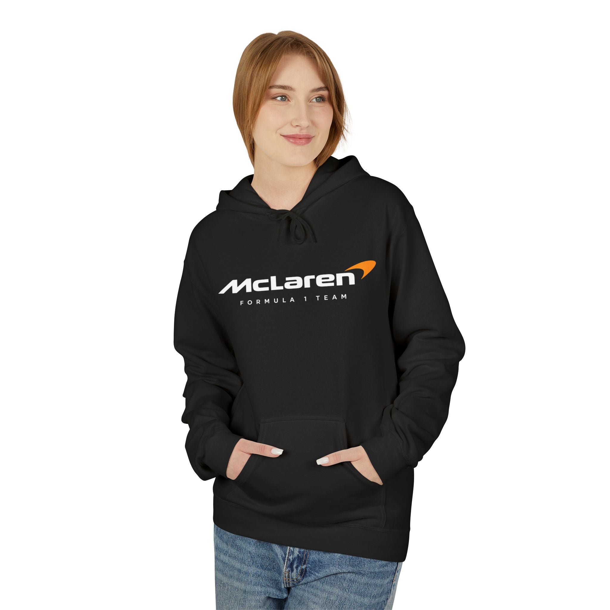 McLaren Formula 1 Team Hoodie — Racing Logo & Victory Podium Back Print
