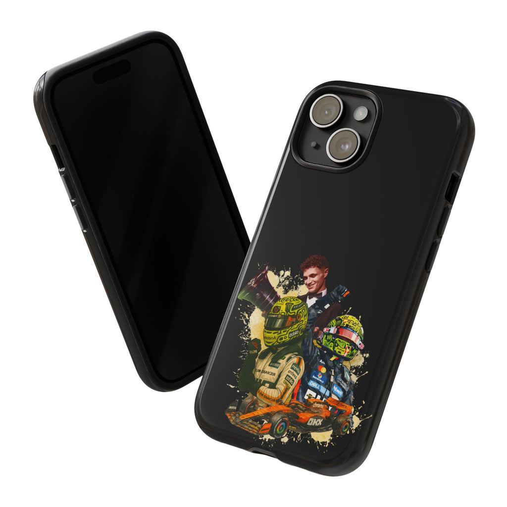 Racing Legends Phone Case — Motorsport Helmet & Driver Collage Tough Protective Cover