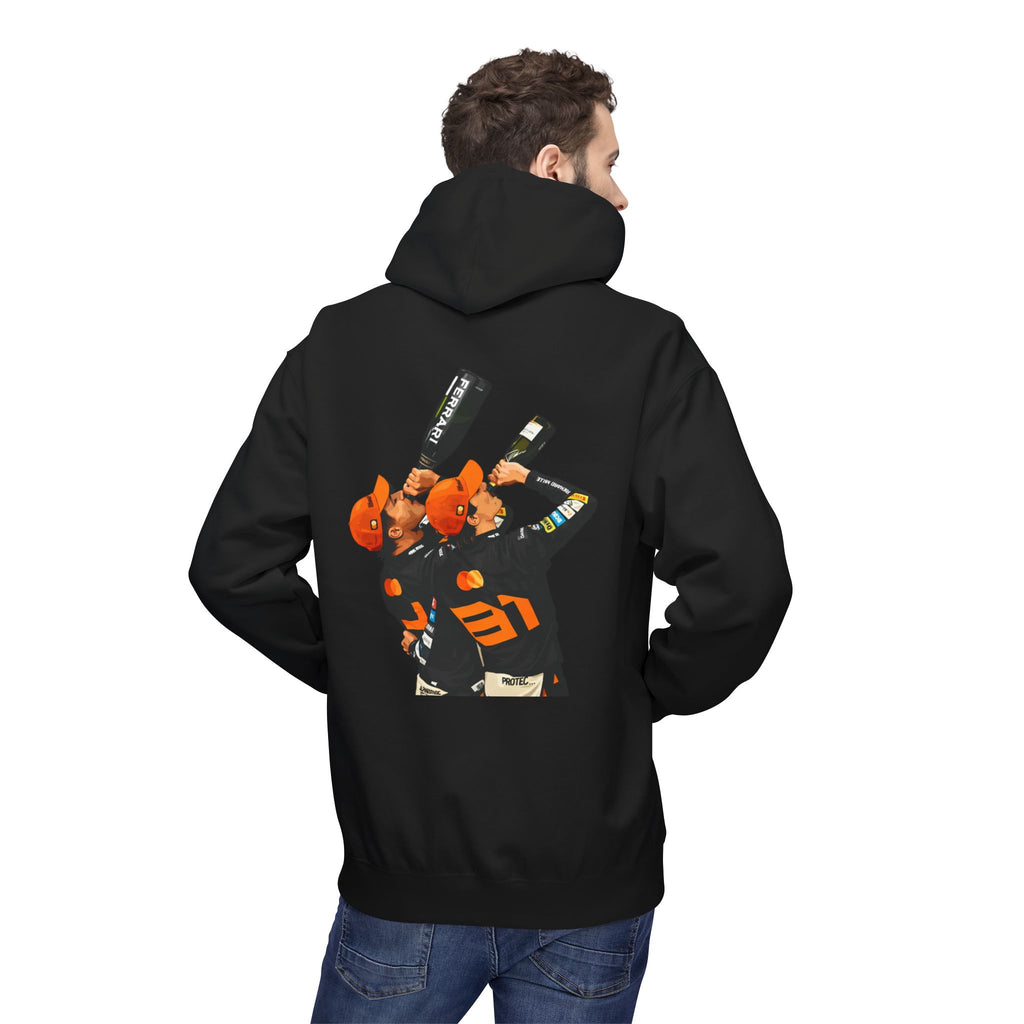 McLaren Formula 1 Team Hoodie — Racing Logo & Victory Podium Back Print