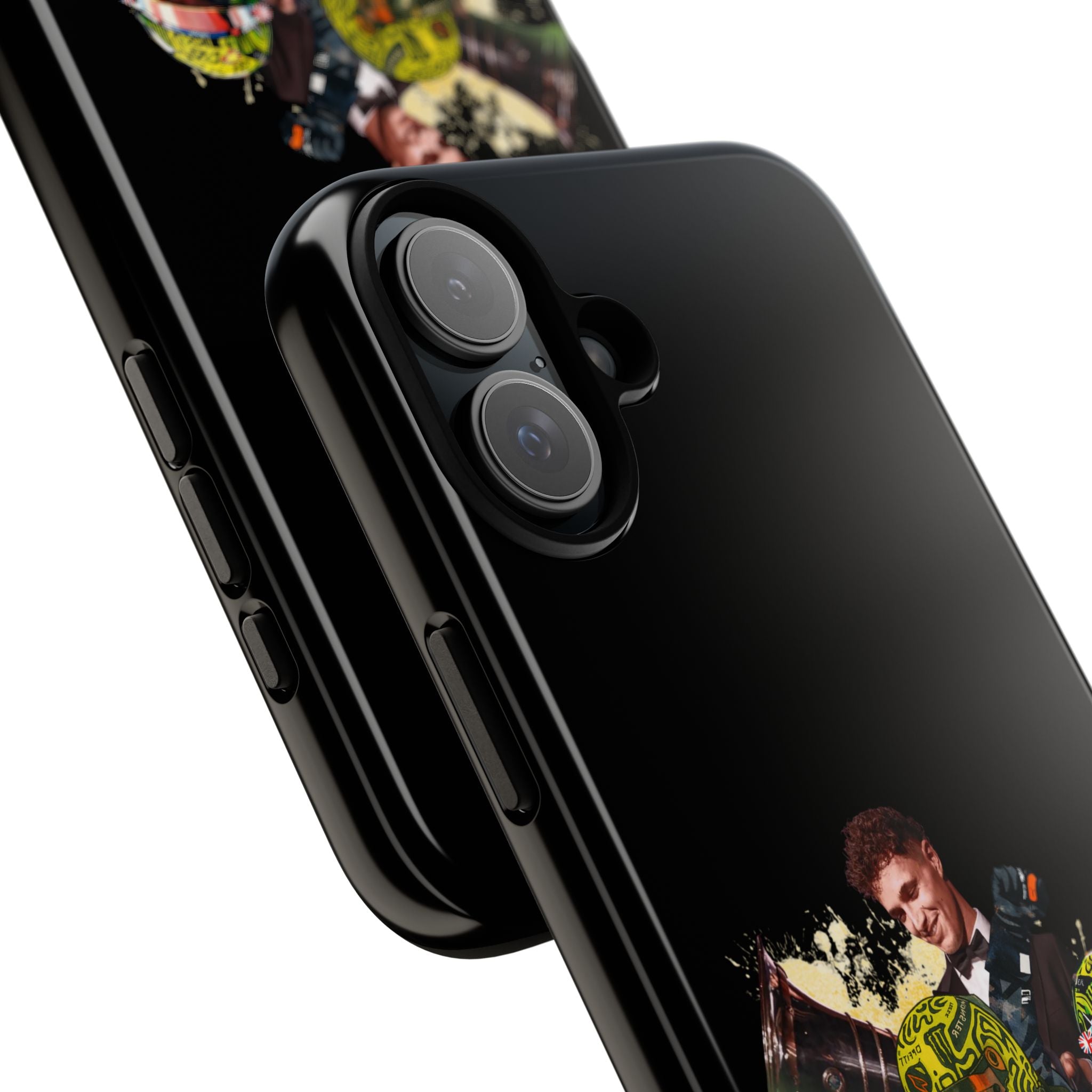 Racing Legends Phone Case — Motorsport Helmet & Driver Collage Tough Protective Cover