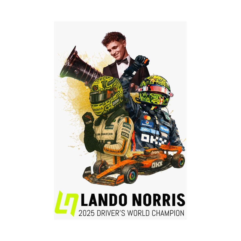 Lando Norris Championship Matte Poster — Mclaren Driver